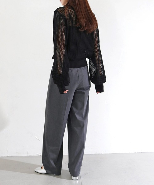 cheriella(シェリエラ)の「【cheriella】前後2WAYスリットメッシュニット 2-WAY SLIT MESH KNIT(ニット/セーター・レディース・ブラック/アイボリー/ブルー・M)」の13枚目の写真