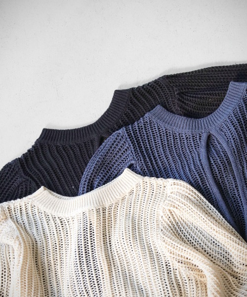 cheriella(シェリエラ)の「【cheriella】前後2WAYスリットメッシュニット 2-WAY SLIT MESH KNIT(ニット/セーター・レディース・ブラック/アイボリー/ブルー・M)」の14枚目の写真