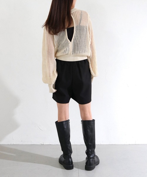 cheriella(シェリエラ)の「【cheriella】前後2WAYスリットメッシュニット 2-WAY SLIT MESH KNIT(ニット/セーター・レディース・ブラック/アイボリー/ブルー・M)」の7枚目の写真