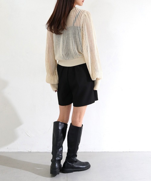 cheriella(シェリエラ)の「【cheriella】前後2WAYスリットメッシュニット 2-WAY SLIT MESH KNIT(ニット/セーター・レディース・ブラック/アイボリー/ブルー・M)」の11枚目の写真