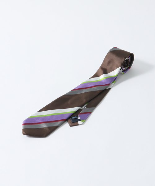 FRANCO BASSI（フランコバッシ）の「【FRANCO BASSI / フランコ バッシ】STRIPE TIE（ネクタイ・メンズ・ウッド/パープル/ブラウン系その他/ダークブルー/ボルドー/ブラウン/ネイビー/イエロー/ホワイト系その他・FREE）」の17枚目の写真