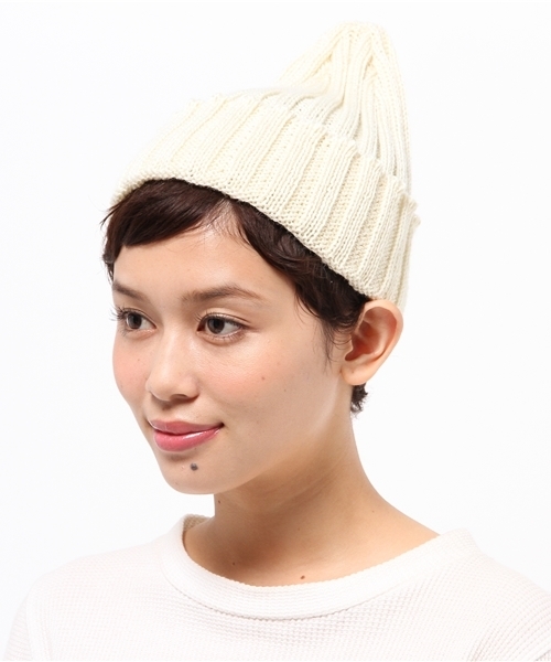 BEAMS BOY(ビームスボーイ)の「LEUCHTFEUER / WOOL WATCH CAP(ニットキャップ/ビーニー・レディース・ナチュラル/グレー/ブラック/ネイビー・ONE SIZE)」の6枚目の写真