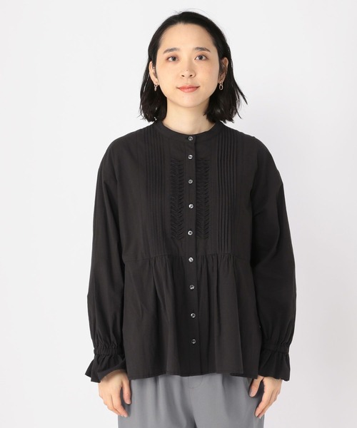 studio CLIP（スタディオクリップ）の「【みんなのリクエストブラウス】柔らか華やぎブラウス（ビジネスシャツ・レディース・オフホワイト/ブルー/ブラック・FREE）」の14枚目の写真