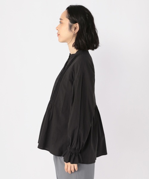 studio CLIP（スタディオクリップ）の「【みんなのリクエストブラウス】柔らか華やぎブラウス（ビジネスシャツ・レディース・オフホワイト/ブルー/ブラック・FREE）」の15枚目の写真