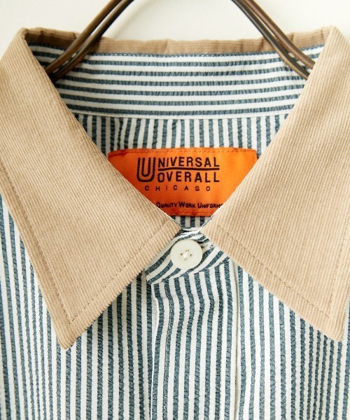 UNIVERSAL OVERALL（ユニバーサルオーバーオール）の「[UNIVERSAL OVERALL/ユニバーサルオーバーオール] 別注 ビックパジャマシャツ（シャツ/ブラウス・レディース・ホワイト/ブルー/ストライプ・L/M）」の13枚目の写真