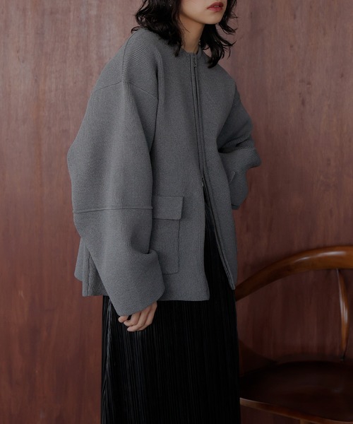 hellam（へラム）の「フラップポケットブルゾン（カーディガン/ボレロ