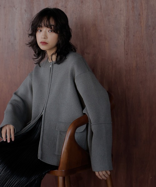 hellam（へラム）の「フラップポケットブルゾン（カーディガン/ボレロ