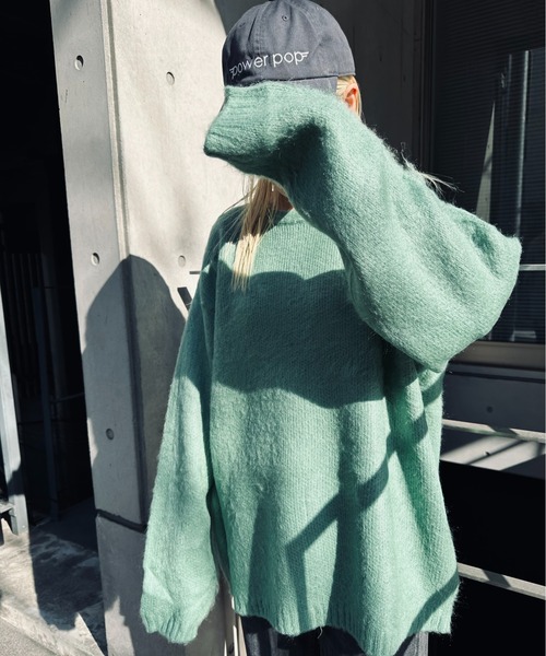 HOUSTON(ヒューストン)の「HOUSTON / ヒューストン / MOHAIR TOUCH SWEATER / 22138(ニット/セーター・レディース・オリーブ/マスタード/パープル/ミント/ブラック/ブラウン・XX-LARGE)」の7枚目の写真