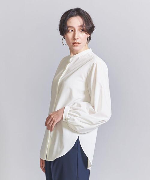 BEAUTY&YOUTH UNITED ARROWS（ビューティーアンドユースユナイテッドアローズ）の「ブロード ボリュームスリーブ ブラウス（シャツ/ブラウス・レディース・ライトブルー/ホワイト・FREE）」の4枚目の写真