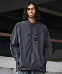 alk phenix(アルクフェニックス)Square Pocket Shirts KAR/ロングスリーブシャツ/ワイドシルエット/メンズシャツ/karu-stretch taffeta II
