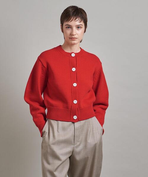 LOEFF＞コットンナイロン リリヤン カーディガン