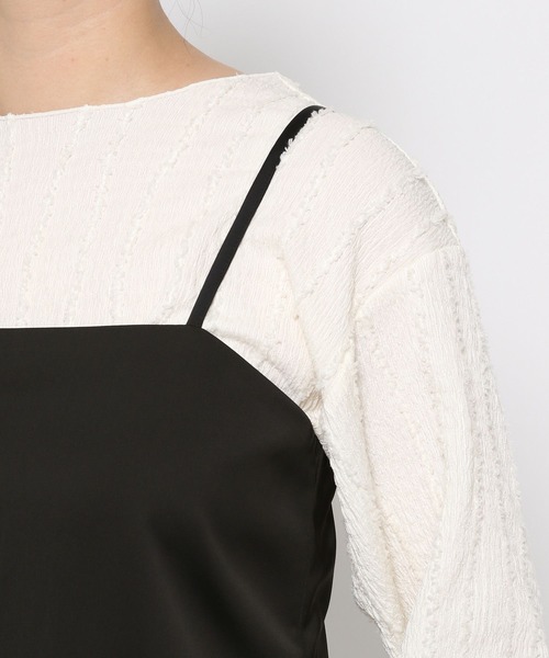 LOWRYS FARM(ローリーズファーム)の「サテン/ベロアキャミチュニック 102237(チュニック・レディース・ブラック/その他・FREE)」の7枚目の写真