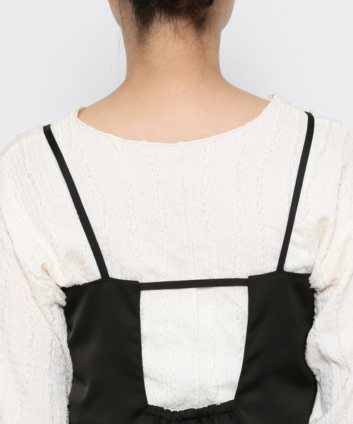 LOWRYS FARM(ローリーズファーム)の「サテン/ベロアキャミチュニック 102237(チュニック・レディース・ブラック/その他・FREE)」の17枚目の写真