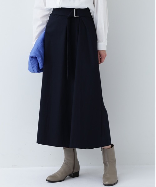 human woman(ヒューマンウーマン)の「◆ベルト付き巻きスカート(スカート・レディース・ネイビー/オレンジ・SMALL/MEDIUM)」の2枚目の写真