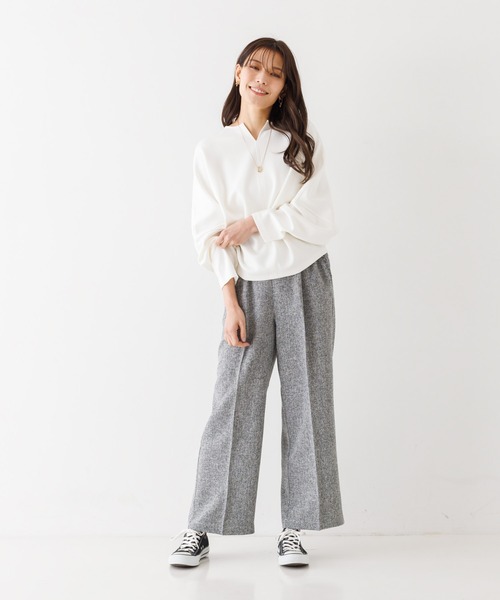 abahouse mavie（アバハウスマヴィ）の「ライトダンボールドルマンプルオーバー/春服（Tシャツ/カットソー・レディース・セージグリーン/ホワイト/ネイビー/ホワイト系その他2/パープル系その他/チャコールグレー/ベージュ・フリー）」の8枚目の写真