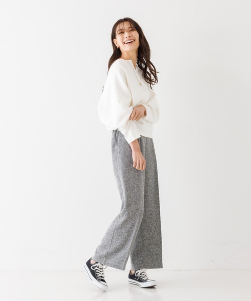 abahouse mavie（アバハウスマヴィ）の「ライトダンボールドルマンプルオーバー/春服（Tシャツ/カットソー・レディース・セージグリーン/ホワイト/ネイビー/ホワイト系その他2/パープル系その他/チャコールグレー/ベージュ・フリー）」の9枚目の写真