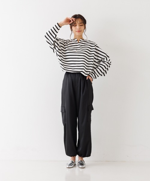 abahouse mavie（アバハウスマヴィ）の「ライトダンボールドルマンプルオーバー/春服（Tシャツ/カットソー・レディース・セージグリーン/ホワイト/ネイビー/ホワイト系その他2/パープル系その他/チャコールグレー/ベージュ・フリー）」の22枚目の写真