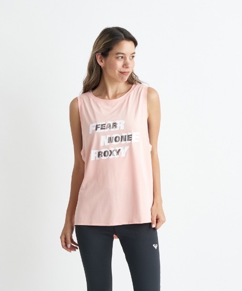 ROXY（ロキシー）の「FEAR NONE/ロキシー速乾UVカット付きフィッシュテールデザイン水陸両用フィットネスタンクトップ（タンクトップ・レディース・ホワイト系その他/ホワイト/ブラック・LARGE/MEDIUM/SMALL）」の2枚目の写真