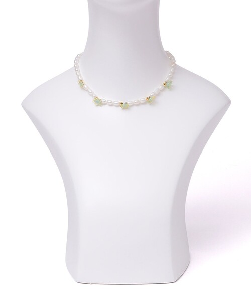 セール】ADER.bijoux POP: フラワーモチーフ 淡水パール ネックレス 