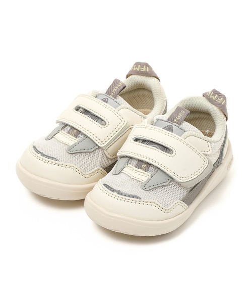 IFME(イフミー)の「BABY|ifme nature コンビカラー ワンベルトスニーカー(スニーカー・キッズ・ホワイト/ベージュ/パープル・12.5cm/13.0cm/13.5cm/14.0cm/14.5cm/15.0cm/12.0cm)」の2枚目の写真