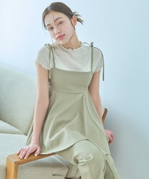 mysty woman | ［追加1］肩リボンペプラムキャミ　109956(キャミソール)