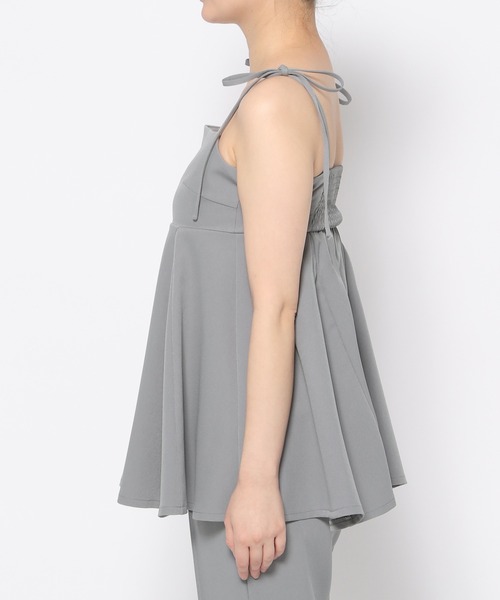 mysty woman（ミスティウーマン）の「［追加1］肩リボンペプラムキャミ　109956（キャミソール・レディース・ブルー系その他/ライトベージュ/カーキ・FREE）」の11枚目の写真