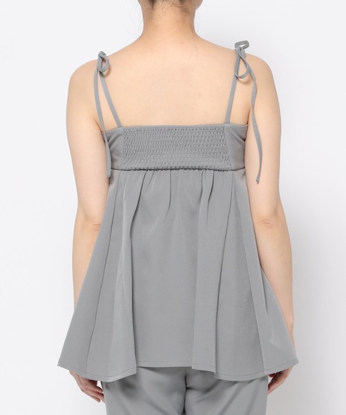 mysty woman（ミスティウーマン）の「［追加1］肩リボンペプラムキャミ　109956（キャミソール・レディース・ブルー系その他/ライトベージュ/カーキ・FREE）」の12枚目の写真