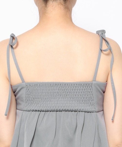 mysty woman（ミスティウーマン）の「［追加1］肩リボンペプラムキャミ　109956（キャミソール・レディース・ブルー系その他/ライトベージュ/カーキ・FREE）」の13枚目の写真