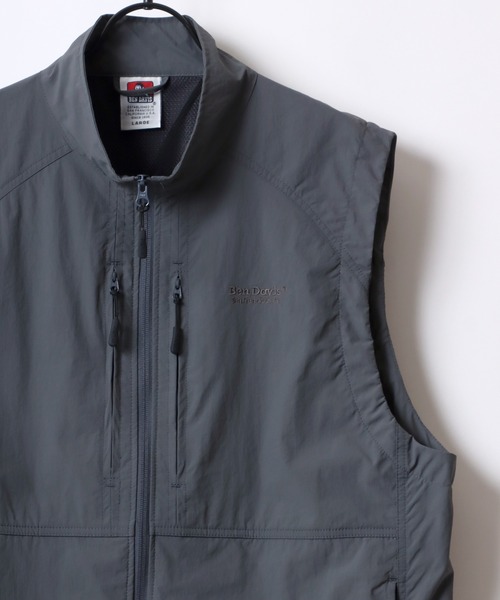 BEN DAVIS（ベンデイビス）の「BEN DAVIS/ベンデイビス VENTILATION NYLON VEST/オーバーサイズ ベンチレーション ナイロンテック ベスト（ベスト・メンズ・チャコール/ブラック・M/XL/L）」の2枚目の写真