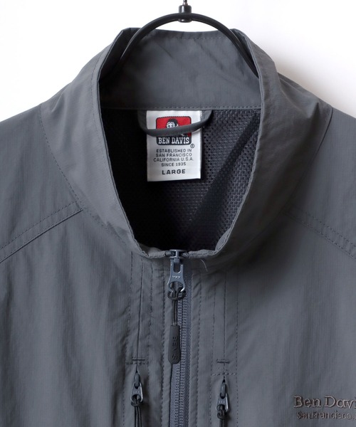 BEN DAVIS（ベンデイビス）の「BEN DAVIS/ベンデイビス VENTILATION NYLON VEST/オーバーサイズ ベンチレーション ナイロンテック ベスト（ベスト・メンズ・チャコール/ブラック・M/XL/L）」の17枚目の写真