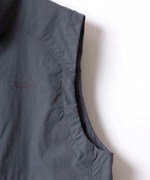 BEN DAVIS（ベンデイビス）の「BEN DAVIS/ベンデイビス VENTILATION NYLON VEST/オーバーサイズ ベンチレーション ナイロンテック ベスト（ベスト・メンズ・チャコール/ブラック・M/XL/L）」の8枚目の写真