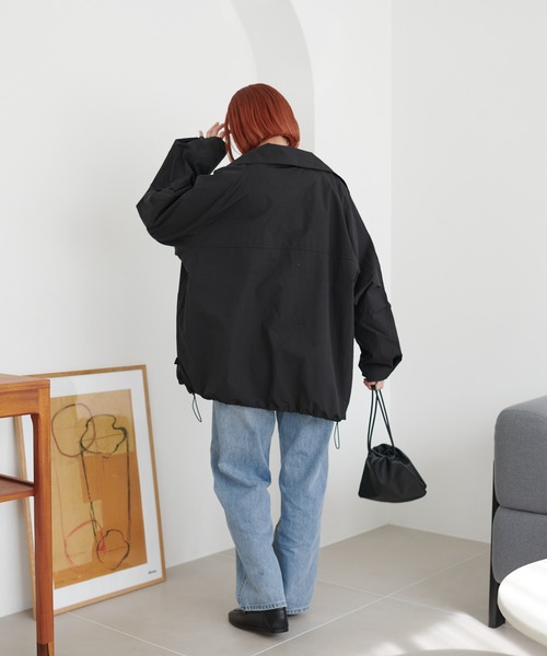 DISCOAT（ディスコート）の「【ユニセックス】ナイロンスタンドマウンテンジャケット（マウンテンパーカー・レディース・ブラック/カーキ/サックスブルー・FREE）」の11枚目の写真