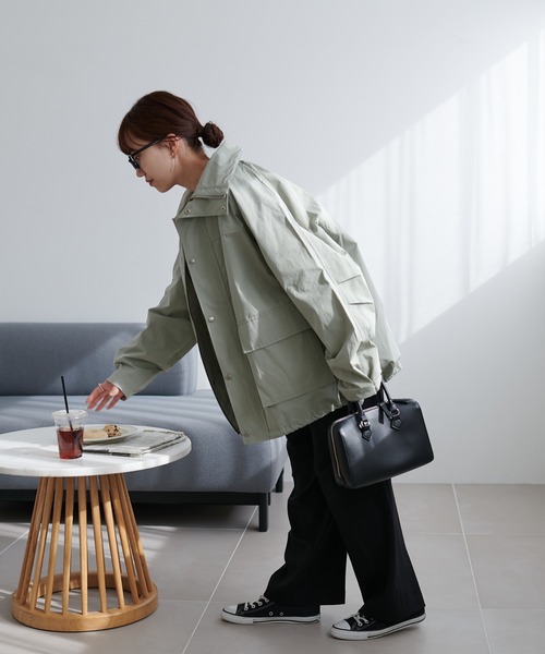 DISCOAT（ディスコート）の「【ユニセックス】ナイロンスタンドマウンテンジャケット（マウンテンパーカー・レディース・ブラック/カーキ/サックスブルー・FREE）」の20枚目の写真