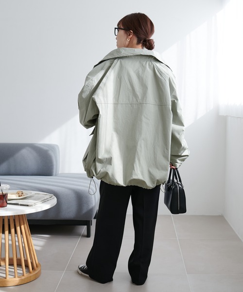 DISCOAT（ディスコート）の「【ユニセックス】ナイロンスタンドマウンテンジャケット（マウンテンパーカー・レディース・ブラック/カーキ/サックスブルー・FREE）」の21枚目の写真