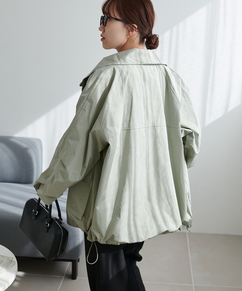 DISCOAT（ディスコート）の「【ユニセックス】ナイロンスタンドマウンテンジャケット（マウンテンパーカー・レディース・ブラック/カーキ/サックスブルー・FREE）」の17枚目の写真