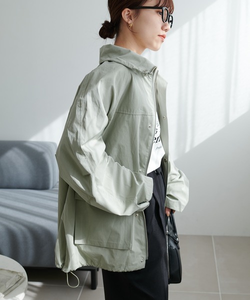 DISCOAT（ディスコート）の「【ユニセックス】ナイロンスタンドマウンテンジャケット（マウンテンパーカー・レディース・ブラック/カーキ/サックスブルー・FREE）」の16枚目の写真