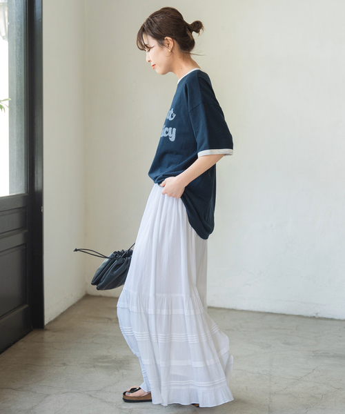 【良品】Spick and Span コットンクレープギャザースカート セール】コットンクレープギャザースカート（スカート）｜Spick