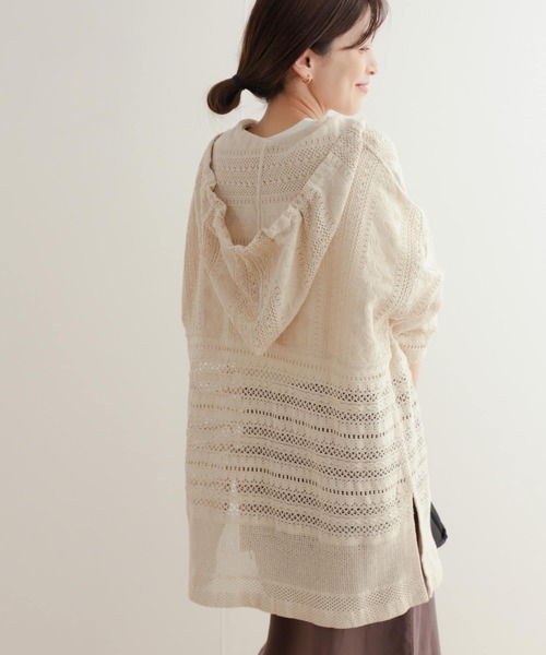 URBAN RESEARCH DOORS（アーバンリサーチドアーズ）の「コットンレースフーディープルオーバー（Tシャツ/カットソー・レディース・ナチュラル/オフホワイト・MEDIUM）」の22枚目の写真