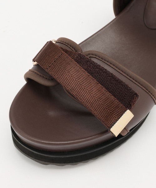 Mazell（マゼル）の「Mazell / 厚底ベルクロサンダル（サンダル・レディース・ブラック/ブラウン・S/M/L/LL）」の9枚目の写真