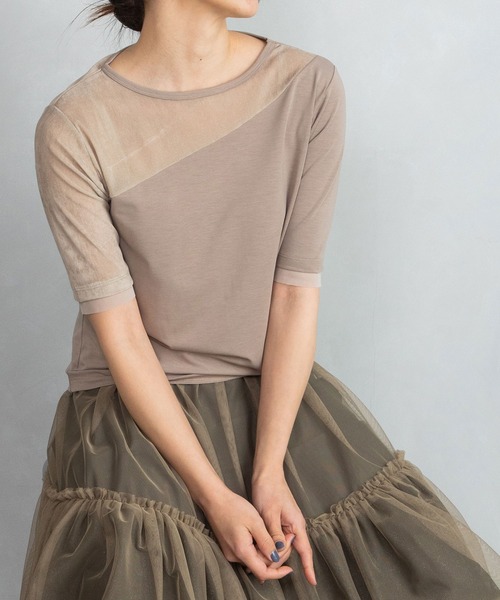 【セール】フロッキー切替えトップス（Tシャツ/カットソー）｜MARECHAL TERRE（マルシャルテル）