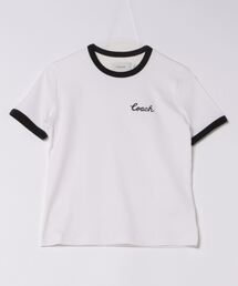 コーチ COACH Tシャツ 半袖 シグネチャー Cロゴ リンガー 総柄 黒 コーチ COACH Tシャツ 半袖 シグネチャー Cロゴ リンガー 総柄 黒