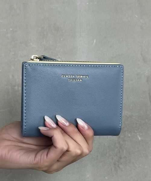LAURENRALPHLAUREN/レザー　クロコ型押、メタルロゴ、ネイビー クロコ型押しレター型長財布 レザー長財布|革 財布専門通販