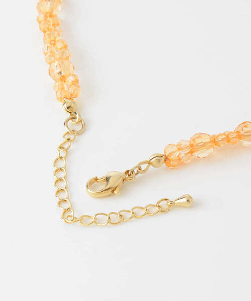 KBF（ケイビーエフ）の「リボンビーズネックレス（ネックレス・レディース・オレンジ/クリア・ONE）」の7枚目の写真