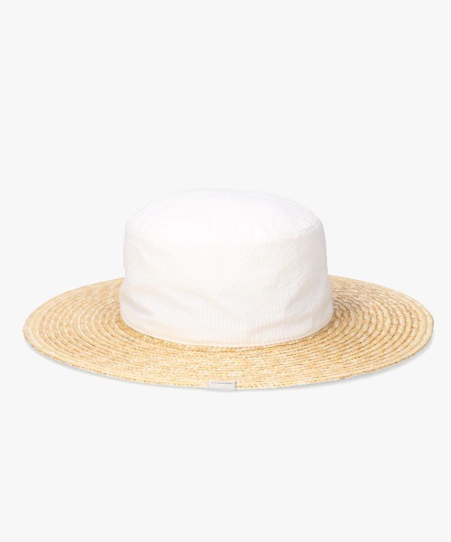OVERRIDE(オーバーライド)の「OVERRIDE STRAW&SUCKER FLAT HAT SGP / オーバーライド(ハット・レディース・ホワイト/ブラック/ネイビー・58cm)」の11枚目の写真