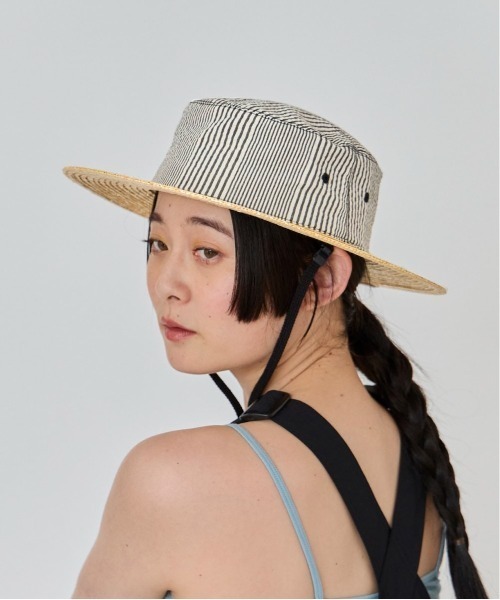 OVERRIDE(オーバーライド)の「OVERRIDE STRAW&SUCKER FLAT HAT SGP / オーバーライド(ハット・レディース・ホワイト/ブラック/ネイビー・58cm)」の13枚目の写真