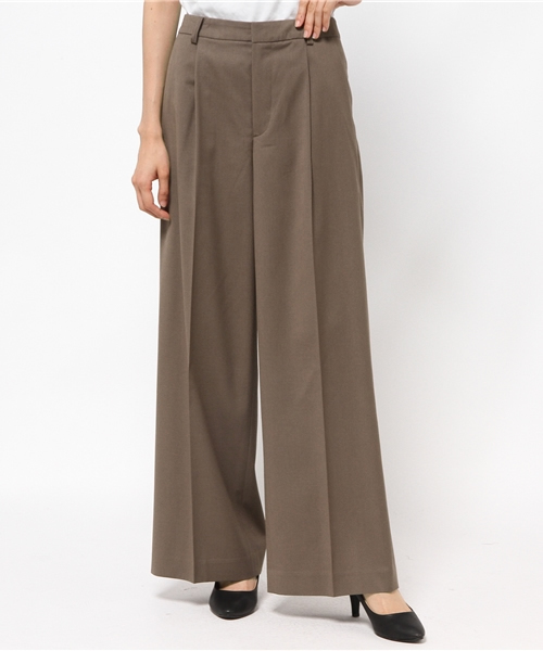 La TOTALITE（ラトータリテ）の「ギャバタックワイドパンツ◆（その他パンツ・レディース・ネイビー/カーキ・38/36）」の2枚目の写真