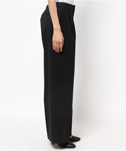 La TOTALITE（ラトータリテ）の「ギャバタックワイドパンツ◆（その他パンツ・レディース・ネイビー/カーキ・38/36）」の4枚目の写真