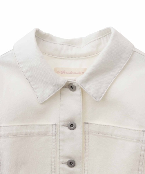 31 Sons de mode（トランテアン　ソン　ドゥ　モード）の「デニムシャツジャケット（シャツ/ブラウス・レディース・オフホワイト/ブルー・フリー）」の7枚目の写真