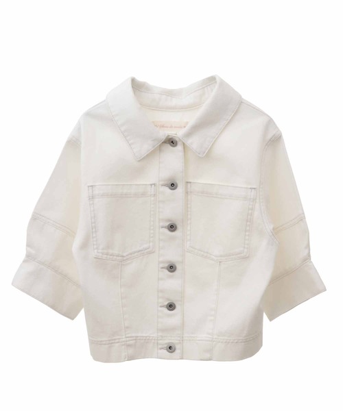 31 Sons de mode（トランテアン　ソン　ドゥ　モード）の「デニムシャツジャケット（シャツ/ブラウス・レディース・オフホワイト/ブルー・フリー）」の9枚目の写真