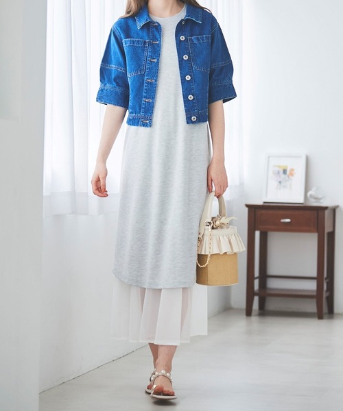 31 Sons de mode（トランテアン　ソン　ドゥ　モード）の「デニムシャツジャケット（シャツ/ブラウス・レディース・オフホワイト/ブルー・フリー）」の11枚目の写真